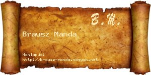 Brausz Manda névjegykártya
